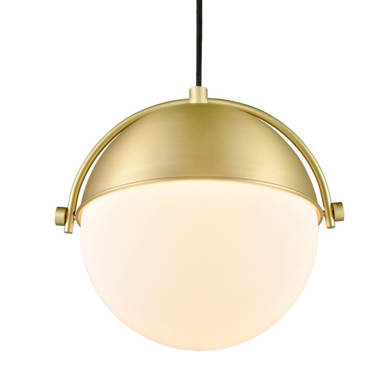 Light Society Sara Pendant Light - Brushed Brass/White
