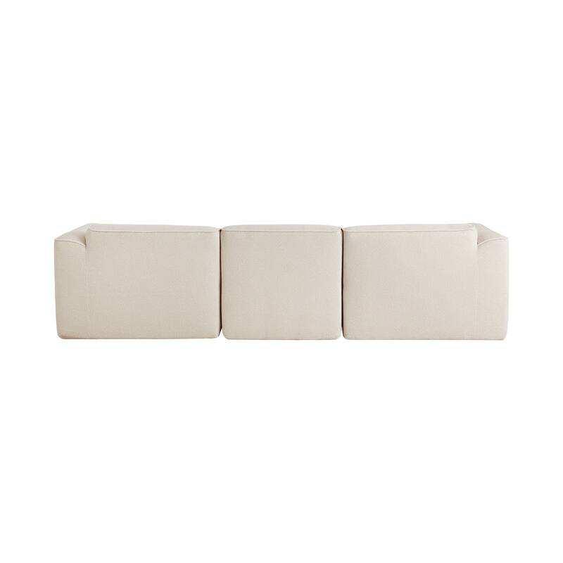 Luxury Velvet 4-Seater Sofa - Double-Needle Stitching with Detachable Footstool & 3 Throw Pillows