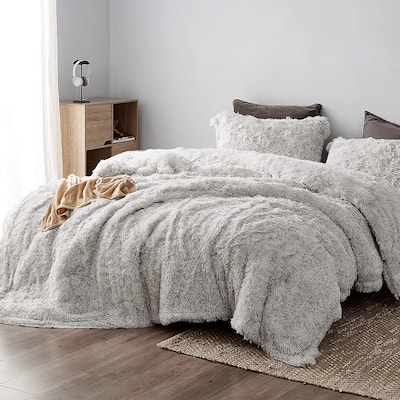 Socially Distant - Coma Inducer® Oversized Comforter Set - Cloud Gray
