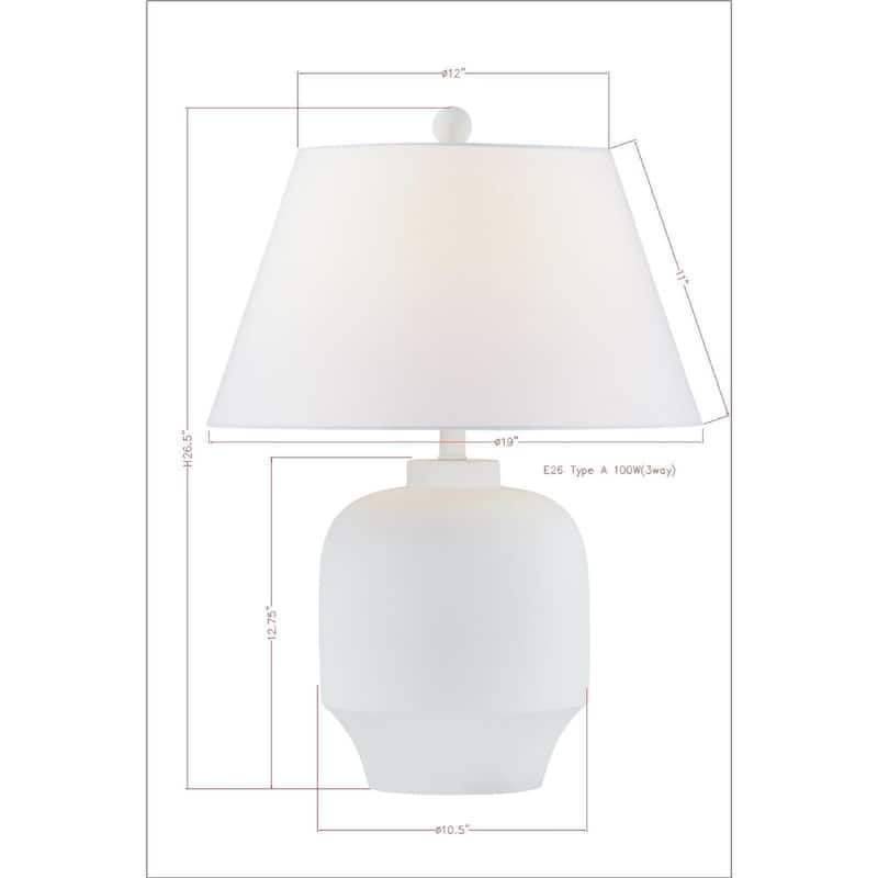 Colbie 28" Table Lamp with Linen Shade, White (Set of 2)