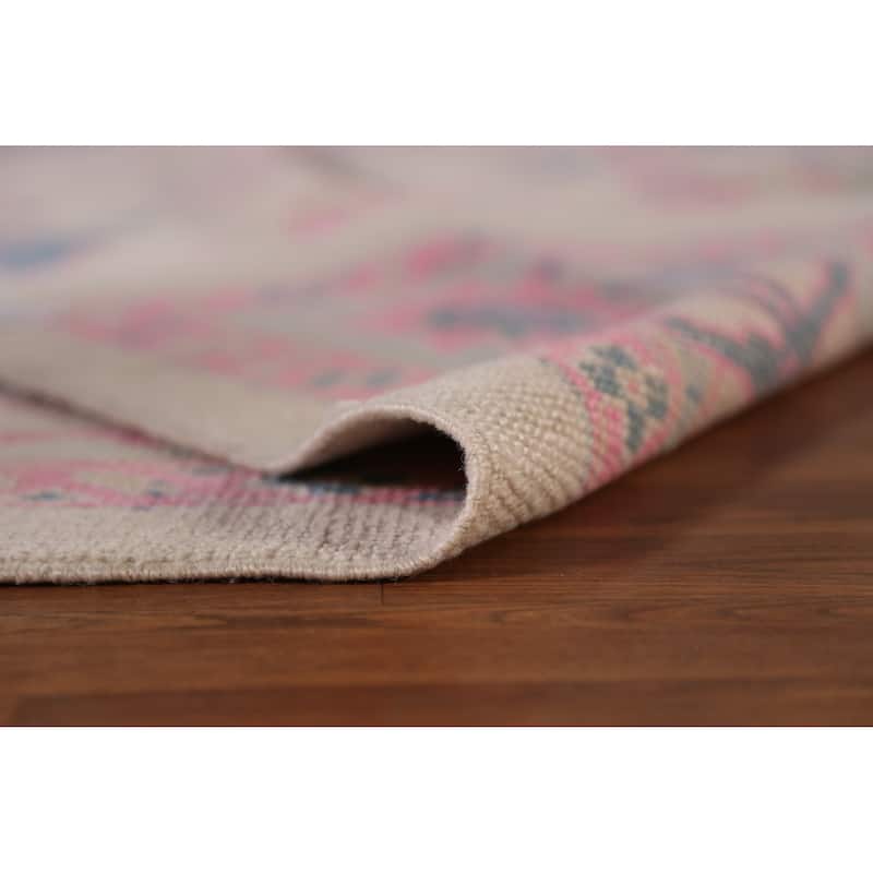 Hand Knotted Oriental 100% Wool Carpet Transitional All-Over Beige & Ivories Oushak Area Rug - 10' 6'' X 8' 4''