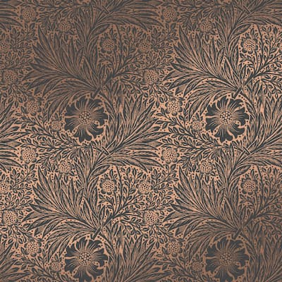 William Morris Marigold Fibrous Charcoal Wallpaper