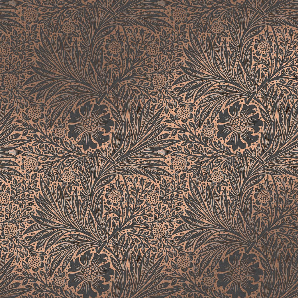 William Morris Marigold Fibrous Charcoal Wallpaper
