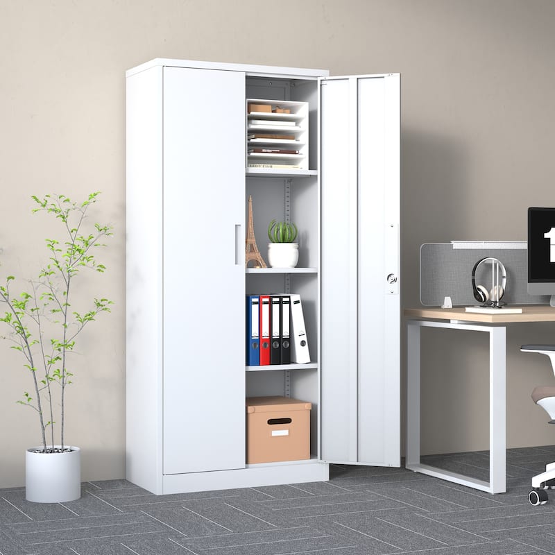 71"H Metal Garage Storage Cabinet