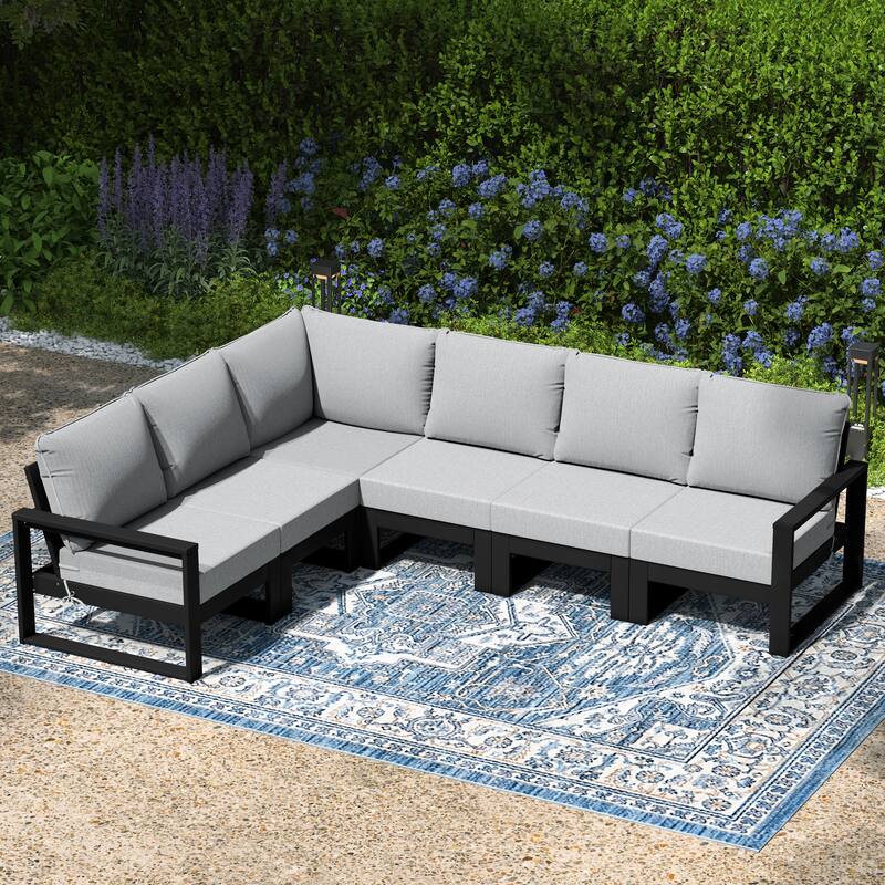 Endless Patio 6-Piece Deep Seating Set with Black Frame