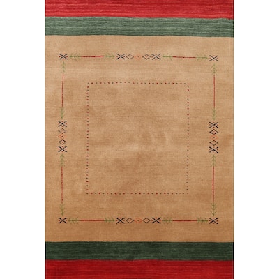 Gabbeh Oriental Accent Rug Handmade Wool Carpet - 3'11"x 5'8"