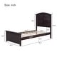 preview thumbnail 28 of 30, Farmhouse Wooden Platform Full Size Bed With Curl Design Headboard And Footboard For Teenager, Espresso