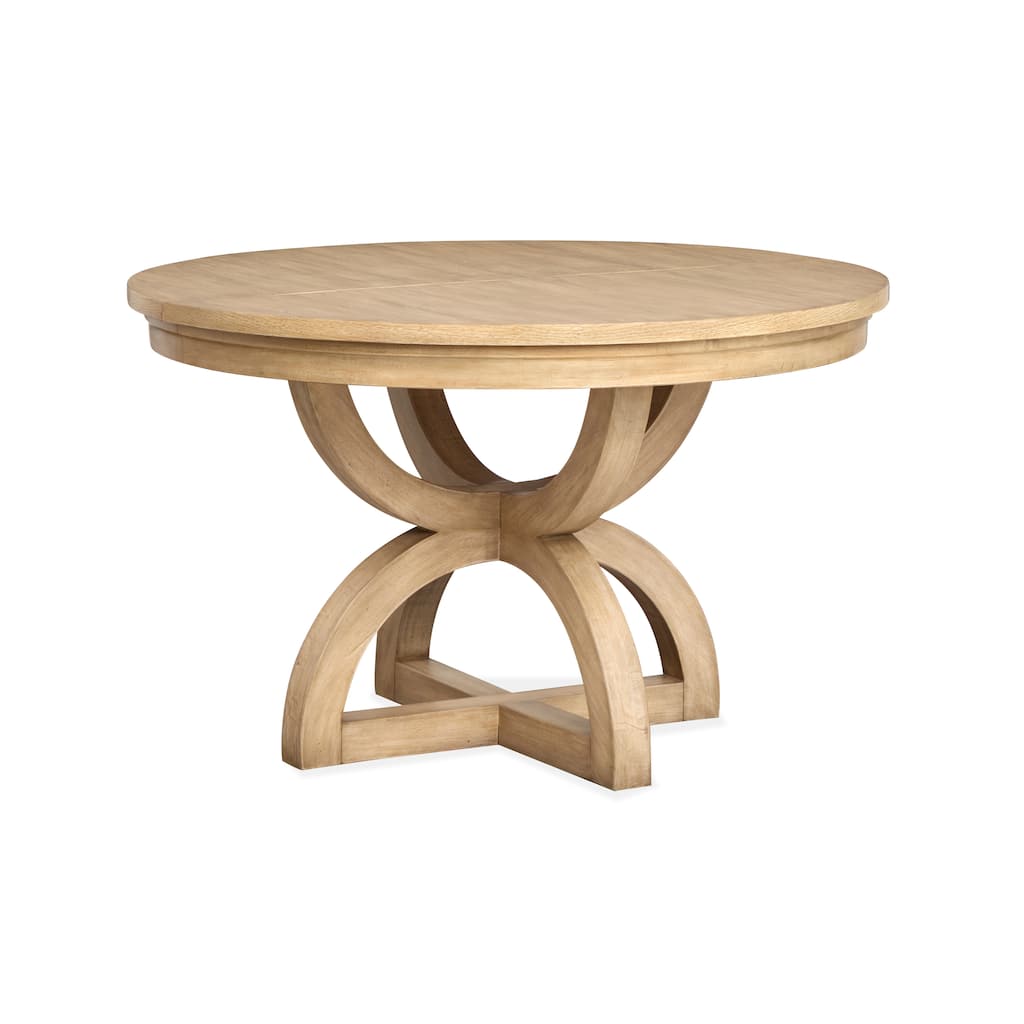 Magnussen Home Coventry Honey Maple Extendable 48" Round Dining Table - 48''W x 48''D x 30''H