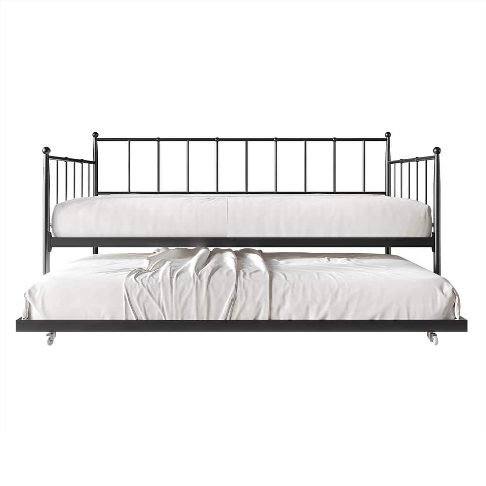 CraftPorch Minimalist Twin Size Metal Daybed with Trundle