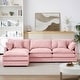 preview thumbnail 1 of 117, 3-Seater Comfy Cloud Couches with Movable Ottoman Pink
