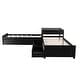 preview thumbnail 14 of 25, L-shaped Twin Size Platform Bed with Trundle and Drawers Linked with Built-in Desk, White