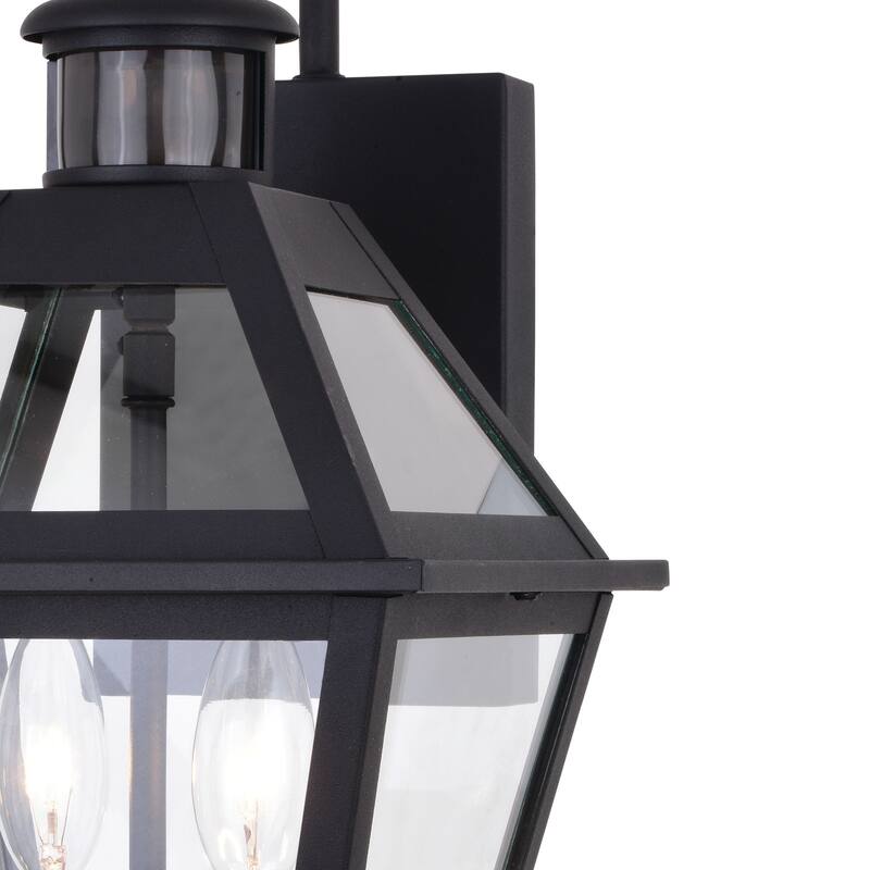 Bellevue Brandon 2 Light 17" Tall Outdoor Wall Sconce with Clear Glass