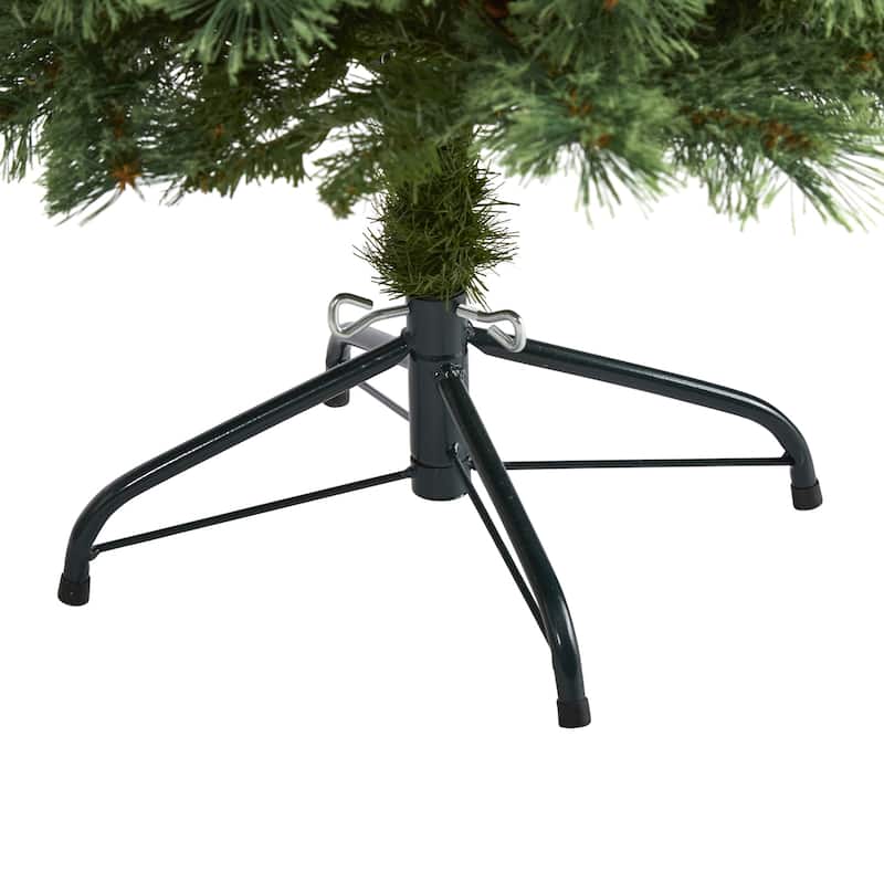 4Ft Artificial Christmas Tree with Lights - White Pine Holiday Decor, Festive Tree, Easy Setup - Green - 44
