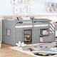 preview thumbnail 11 of 15, Solid Wood Twin Size Low Loft Bed with Stair and Drawer