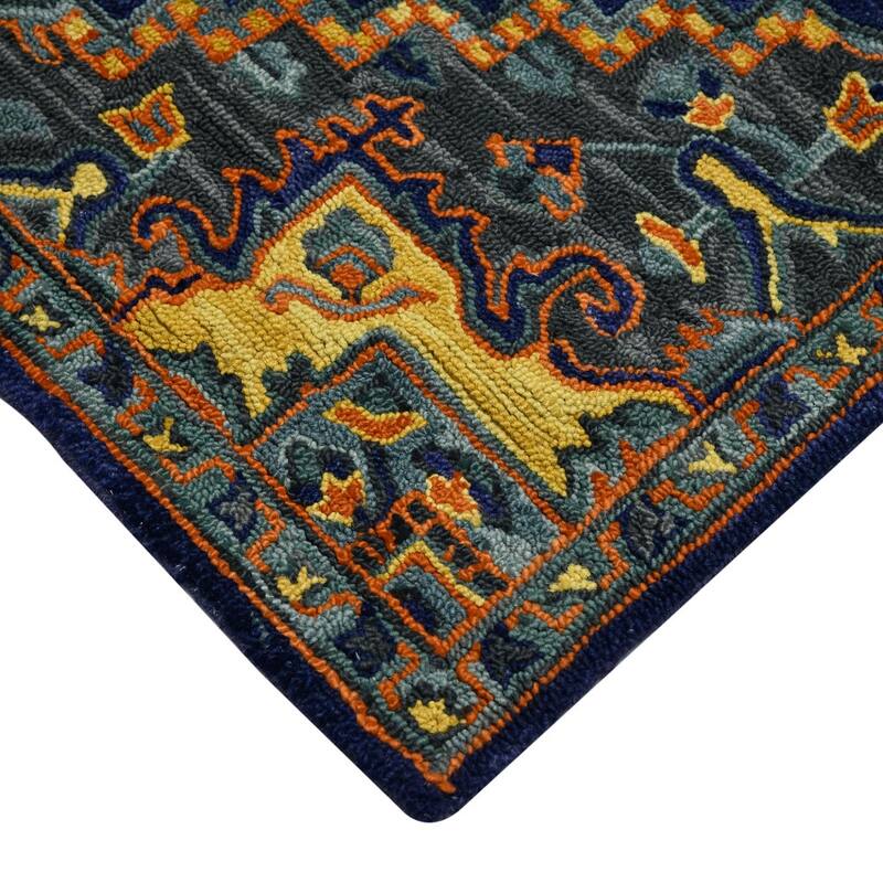 HomeRoots Medallion Bohemian Rectangle Area Rug