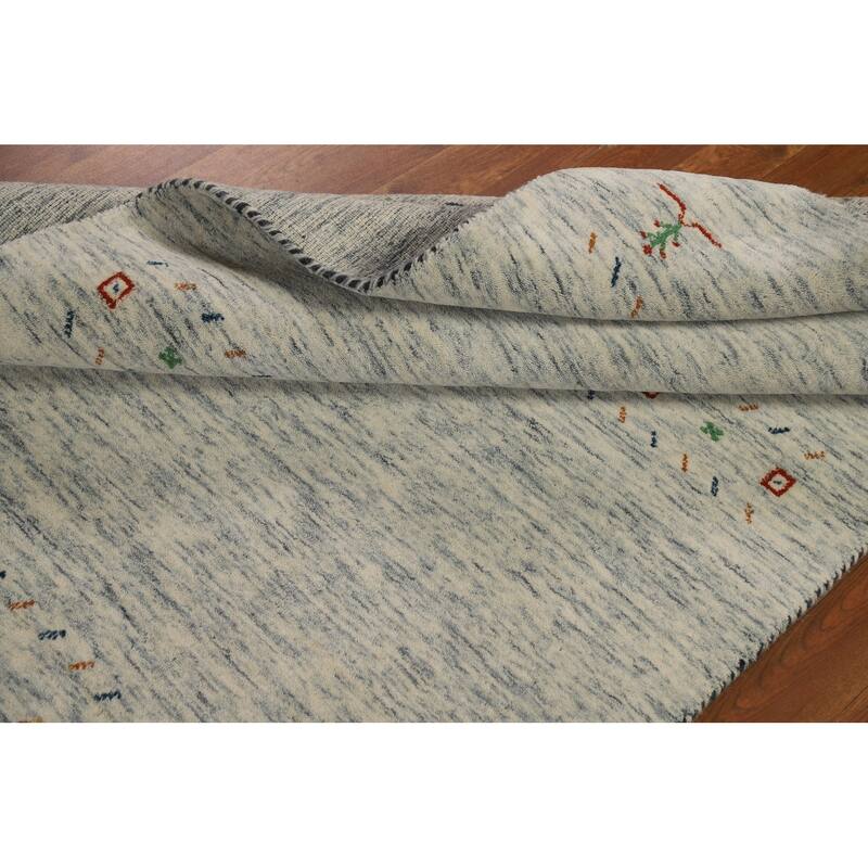 Gabbeh Oriental Area Rug Handmade Tribal Modern Wool Carpet - 4'0" x 5'10"