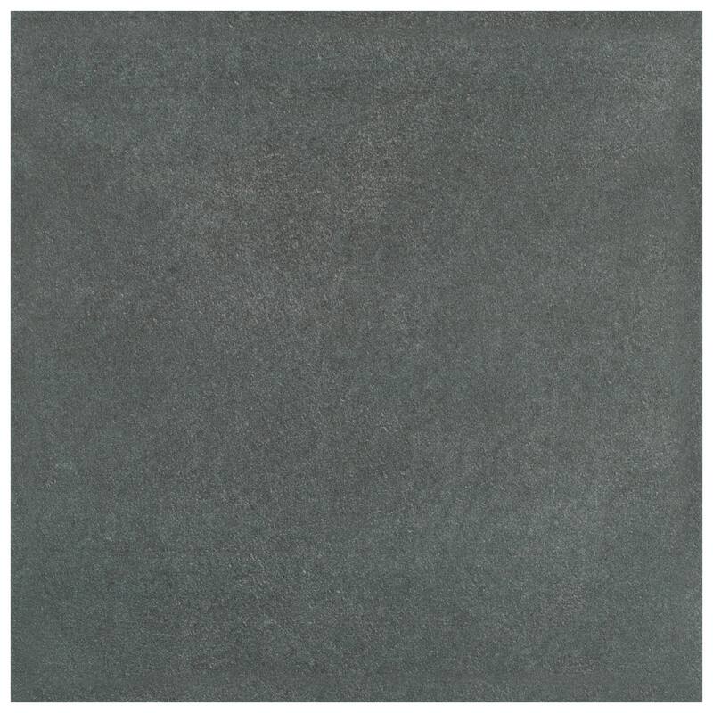 Merola Tile Twenties Black 7-3/4" x 7-3/4" Ceramic Floor and Wall Tile