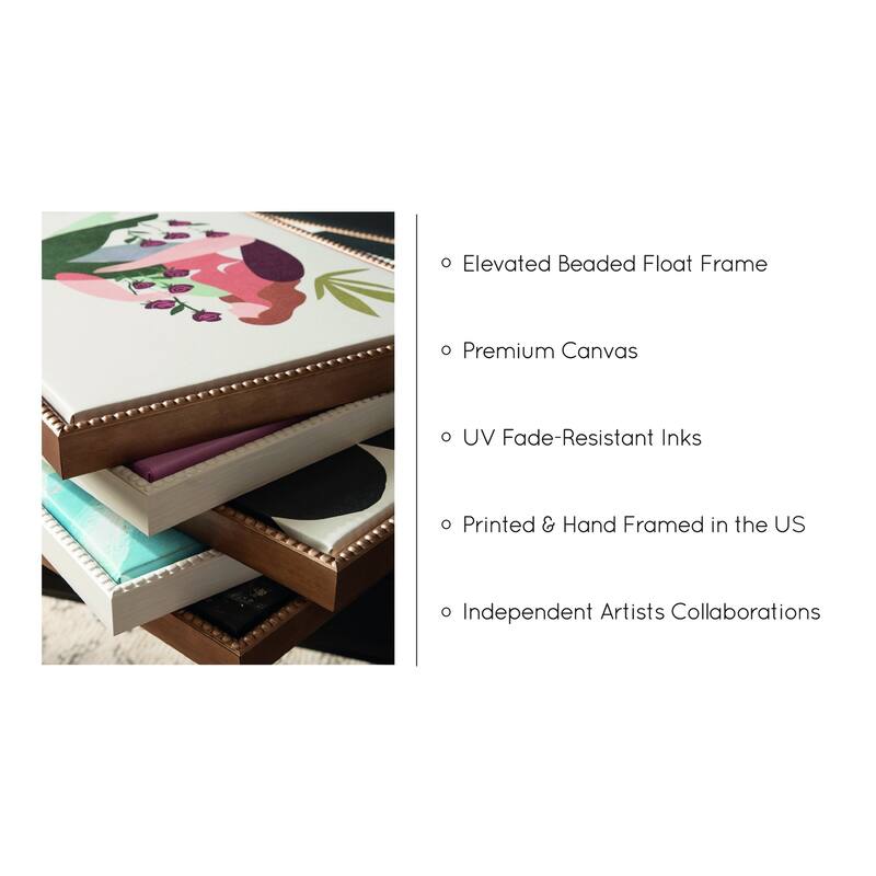 Sylvie Beaded Contour Flow I and II Framed Canvas Set by Amy Lighthall