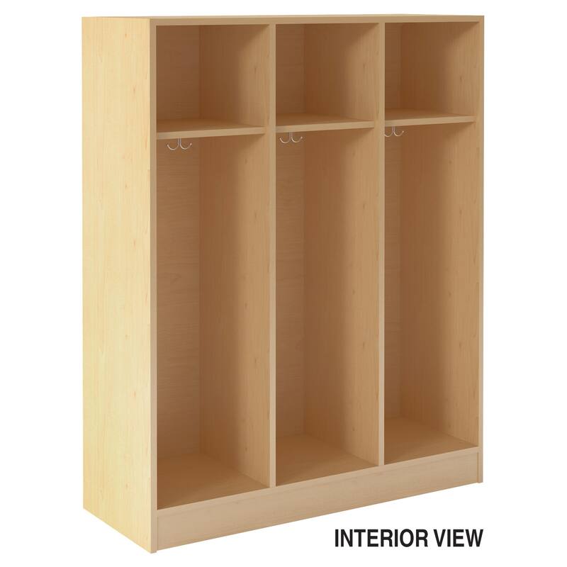 Triple Locker Storage Unit - 45" Depth x 18" Width x 59" Height - Secure Storage Cabinet