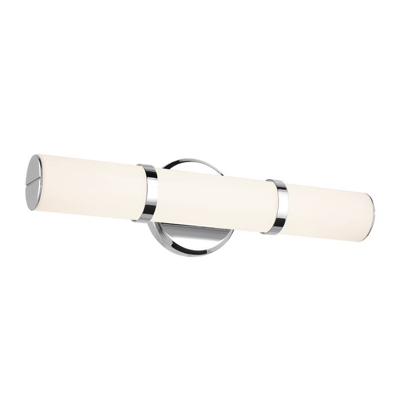 Kichler Lighting Rosh 18" Bath Bar Small LED with White Glass in Chrome