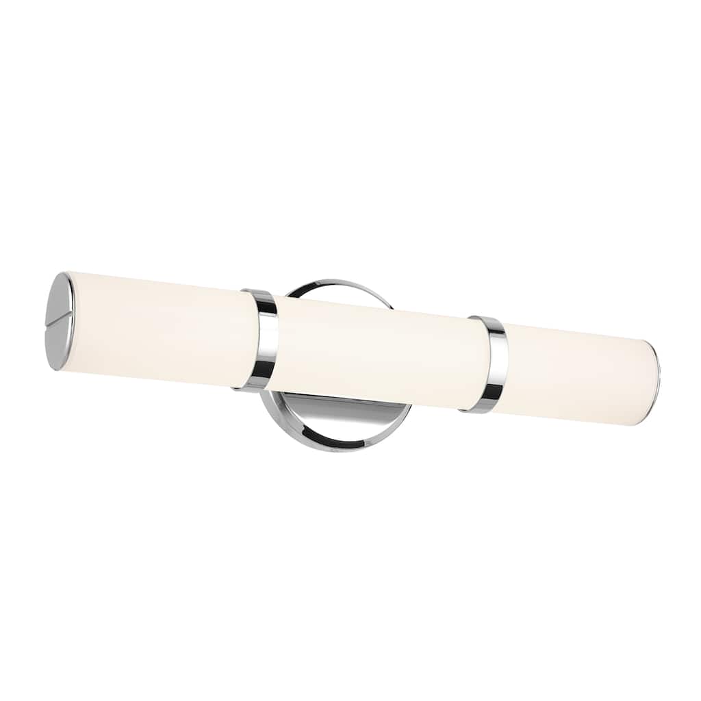 Kichler Lighting Rosh 18" Bath Bar Small LED with White Glass in Chrome