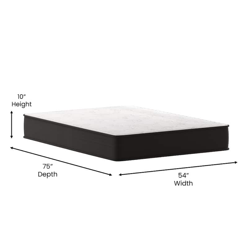 10" Hybrid Foam and Pocket Spring Mattress, Mattress in a Box
