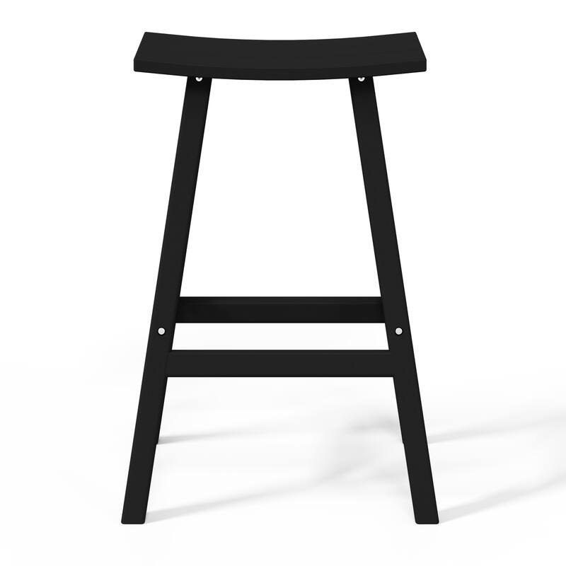 Laguna Hdpe All Weather Outdoor Patio 29" Saddle Seat Bar Stool (Set Of 3)