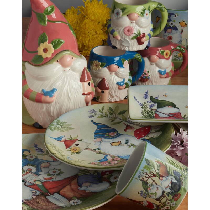 Certified International Garden Gnomes 80 oz. Pitcher - 80oz