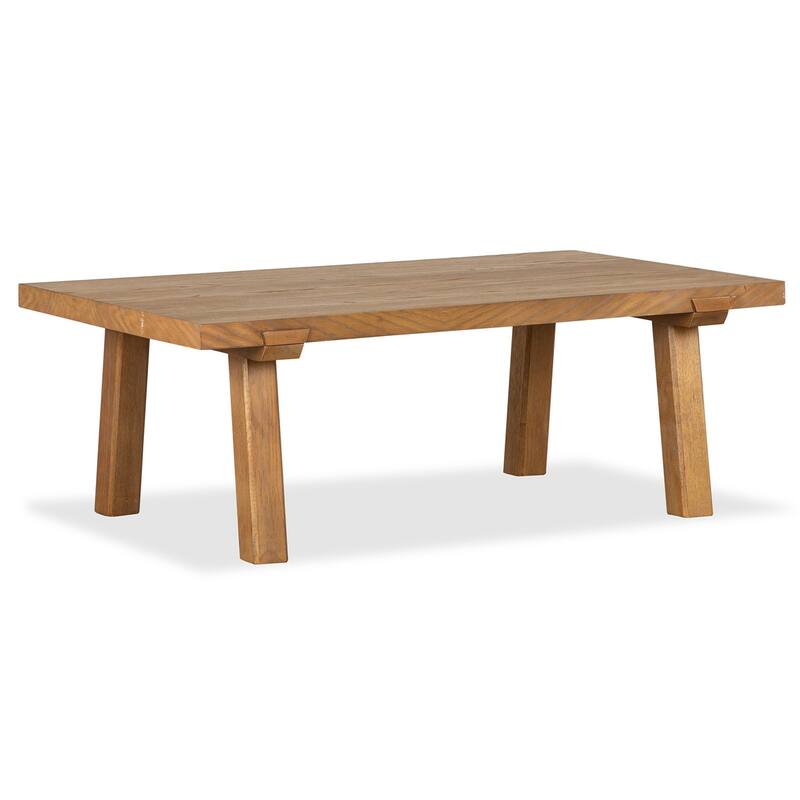 Magnussen Home Lindon Belgian Wheat Rectangular Cocktail Table - 48''W x 28.25''D x 17''H - 48''W x 28.25''D x 17''H