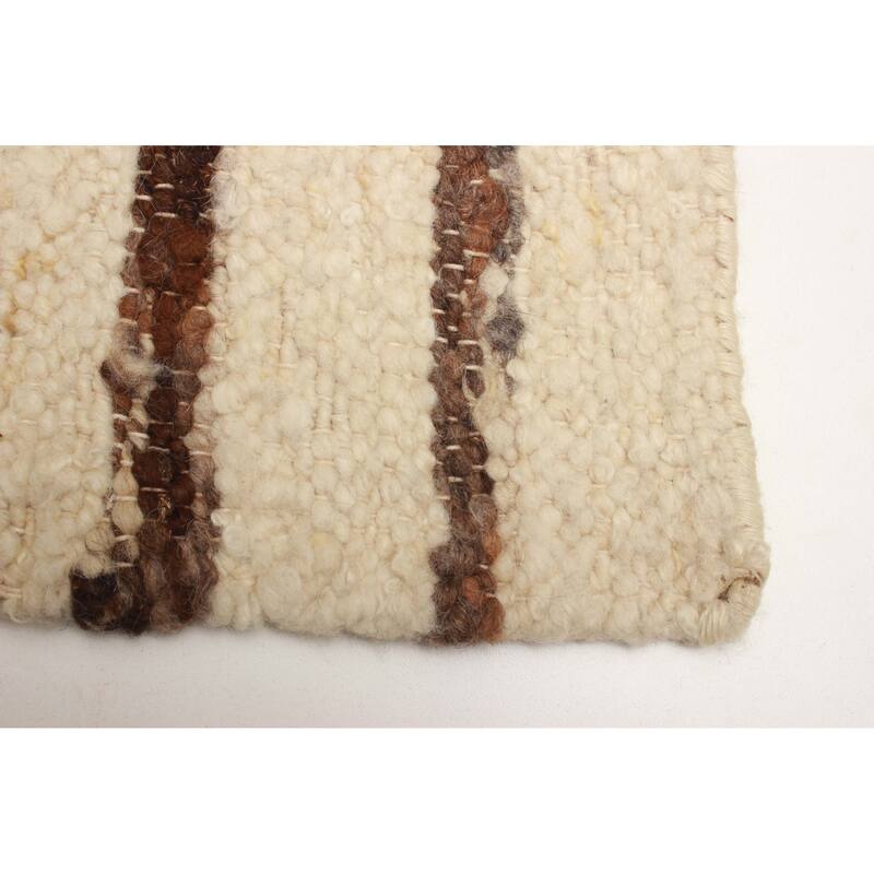 ECARPETGALLERY Braid weave Sienna Tan Wool Rug - 5'3 x 7'2