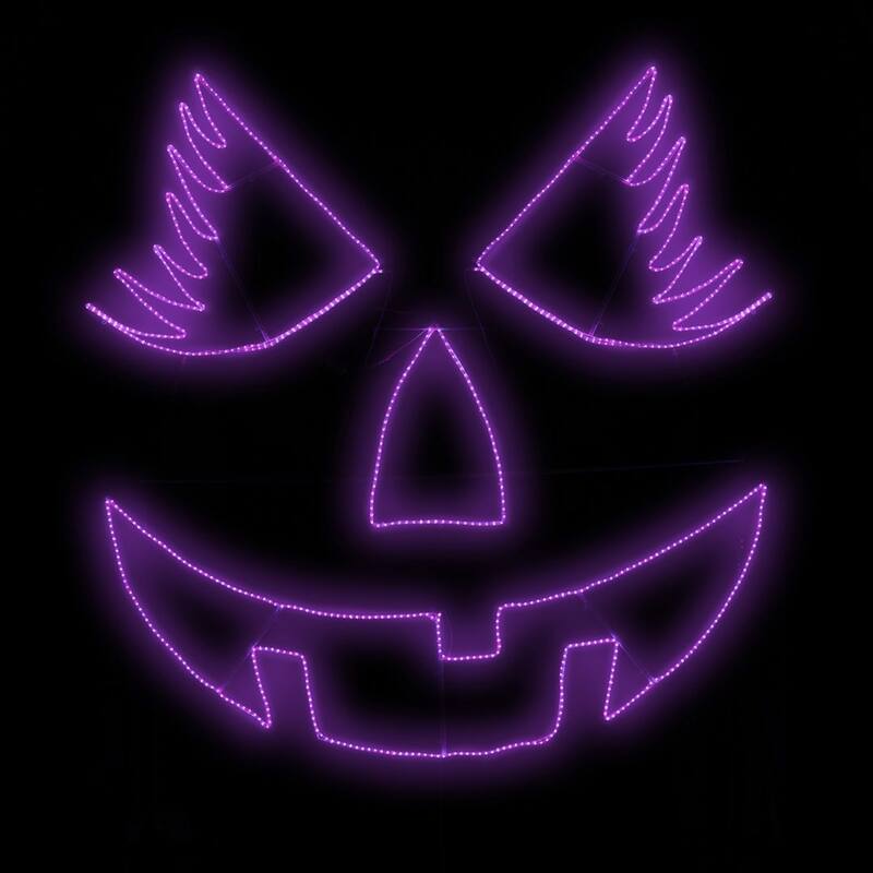 Dynamic RGBWW LED Lady Pumpkin Face Jack-O-lantern 120"