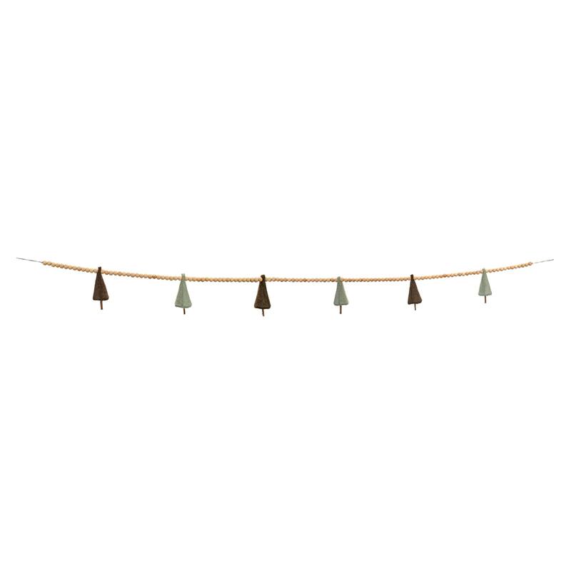 Felt Pine Tree Artificial Christmas Garlands - 5.5' x 4.75" - Unlit - Set of 2