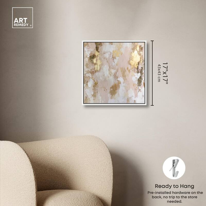 Golden Glimmer Gesture I Canvas by Art Remedy