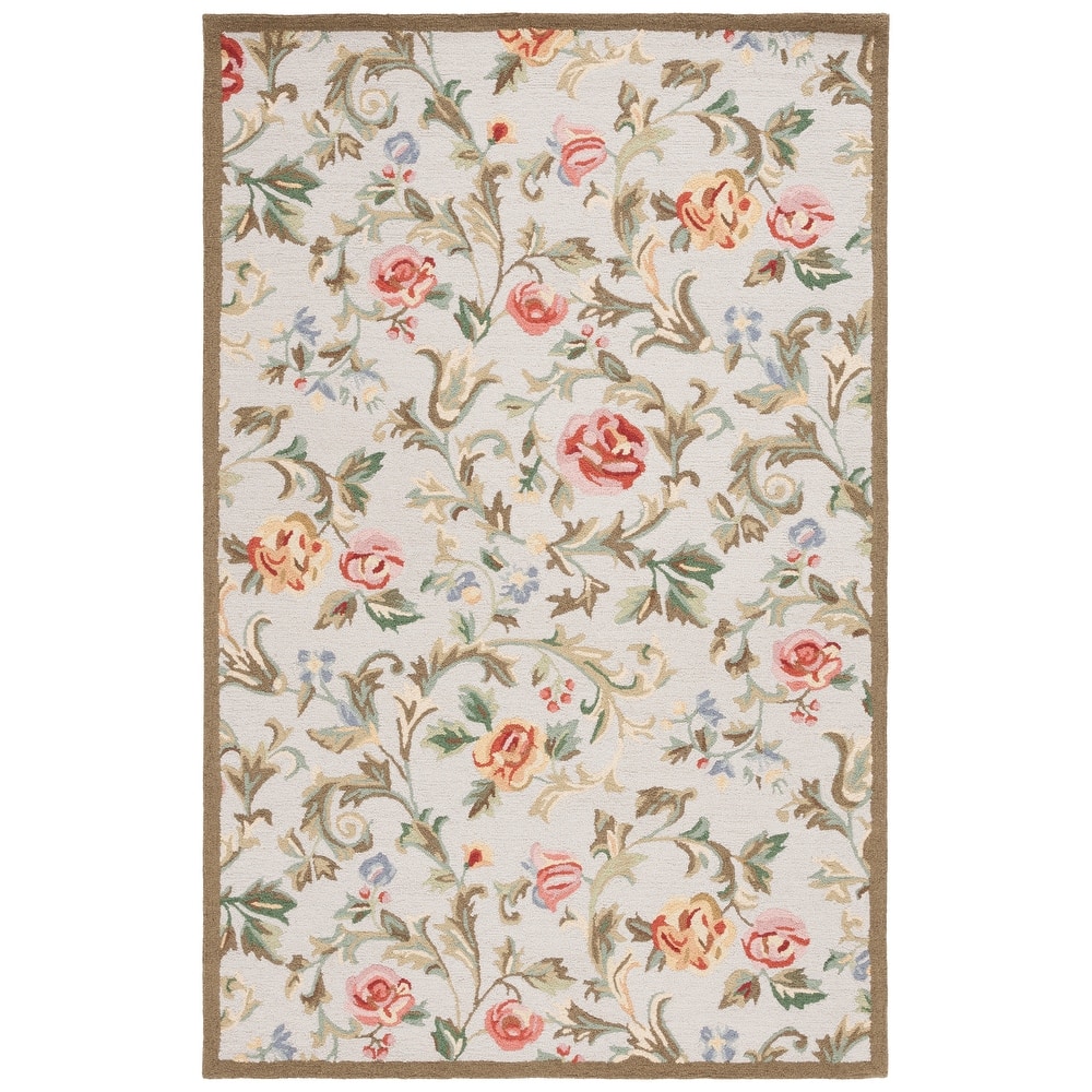 SAFAVIEH Handmade Chelsea Ageet French Country Floral Wool Rug