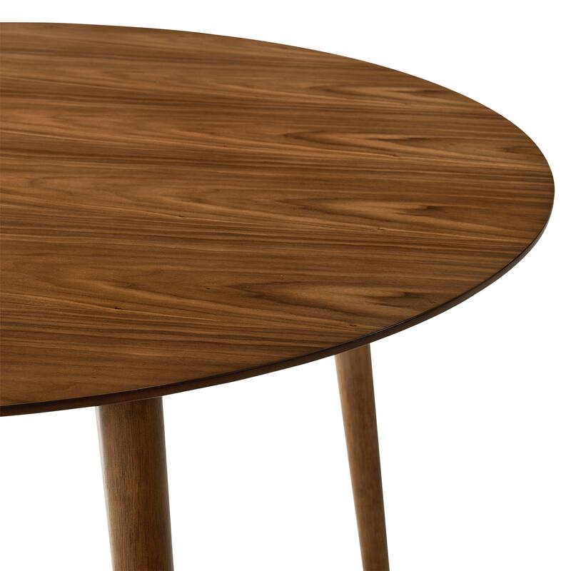Round Dining Table 42 Inch Walnut Wood Table Modern Kitchen Table - 48
