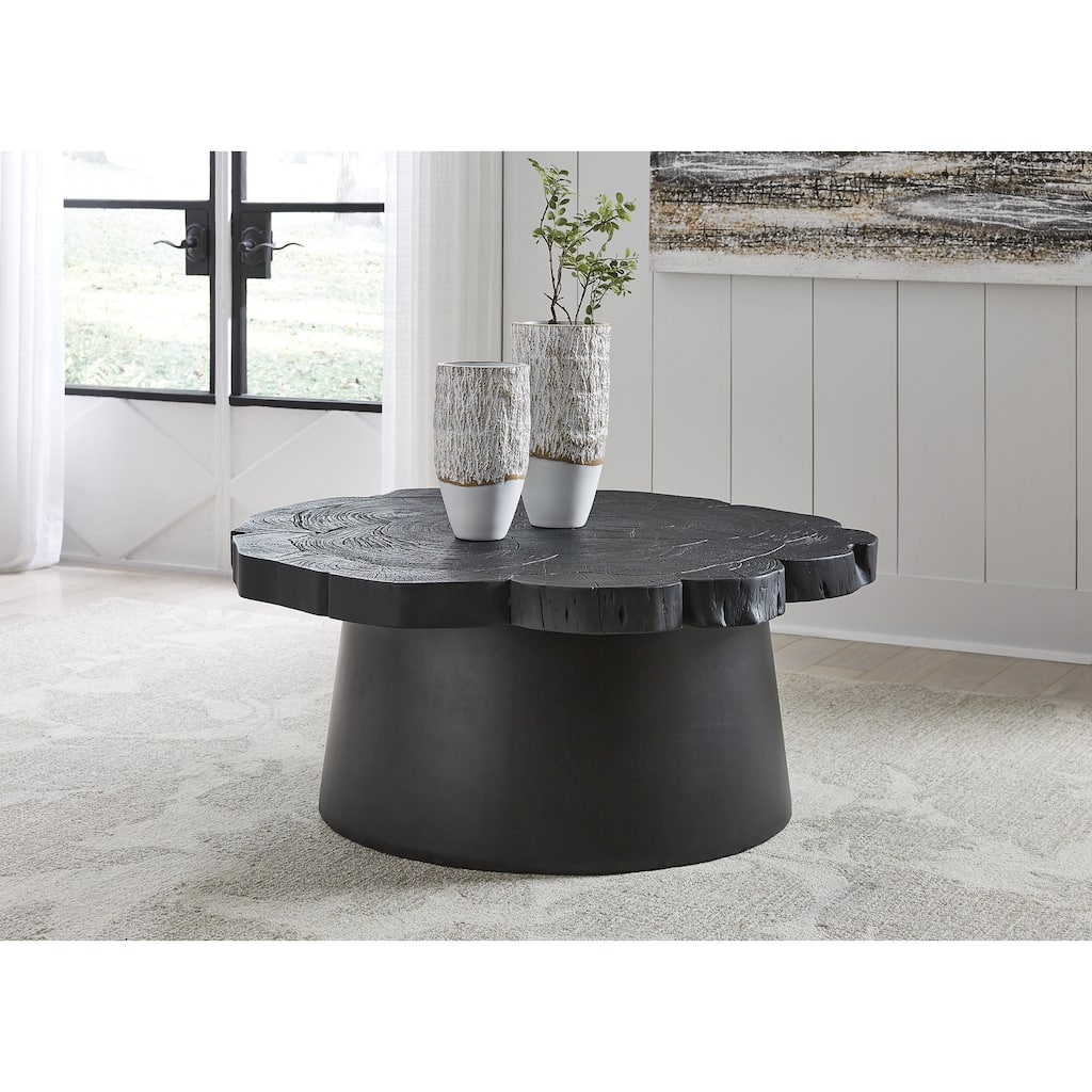 Signature Design by Ashley Wimbell Black Coffee Table - 43" W x 43" D x 18" H