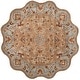preview thumbnail 34 of 46, SAFAVIEH Handmade Heritage Traditional Brown/ Blue Wool Rug 6' Scallop Round - Beige/Blue - Round