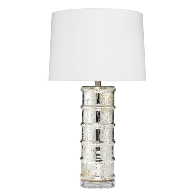 Alden Décor Emely Mercury Glass Table Lamp, Silver
