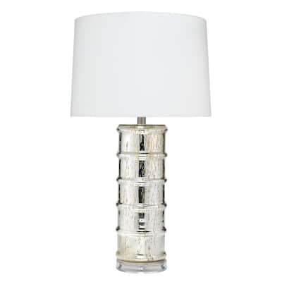 Alden Décor Emely Mercury Glass Table Lamp, Silver