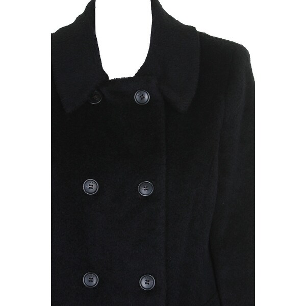 dkny black wool coat