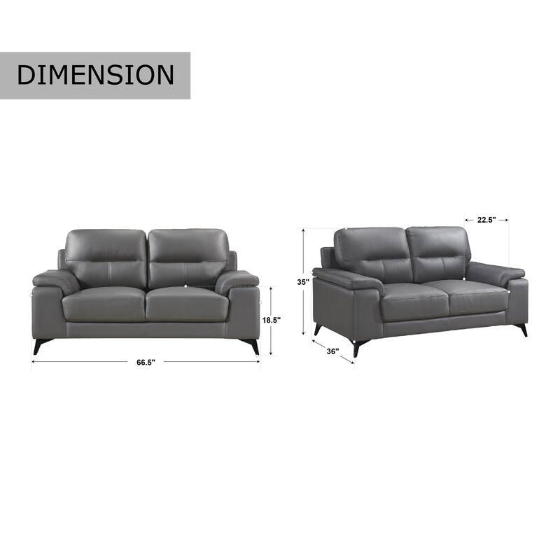 Socorro Leather Loveseat