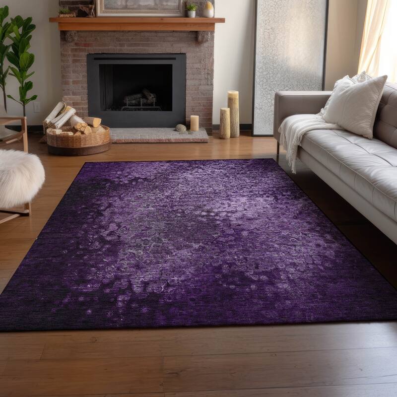 Premium Washable Super Soft Solid Imprints Mayfield Rug