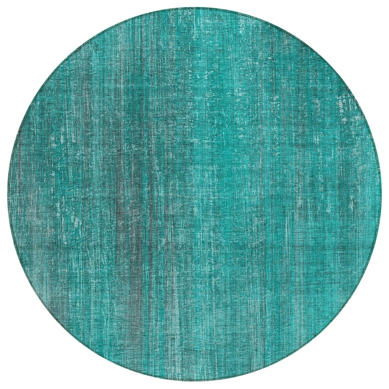 Machine Washable Indoor/ Outdoor Ombre Solid Chantille Rug