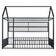 preview thumbnail 53 of 58, Metal Bed House Bed Frame with Fence and Shelves