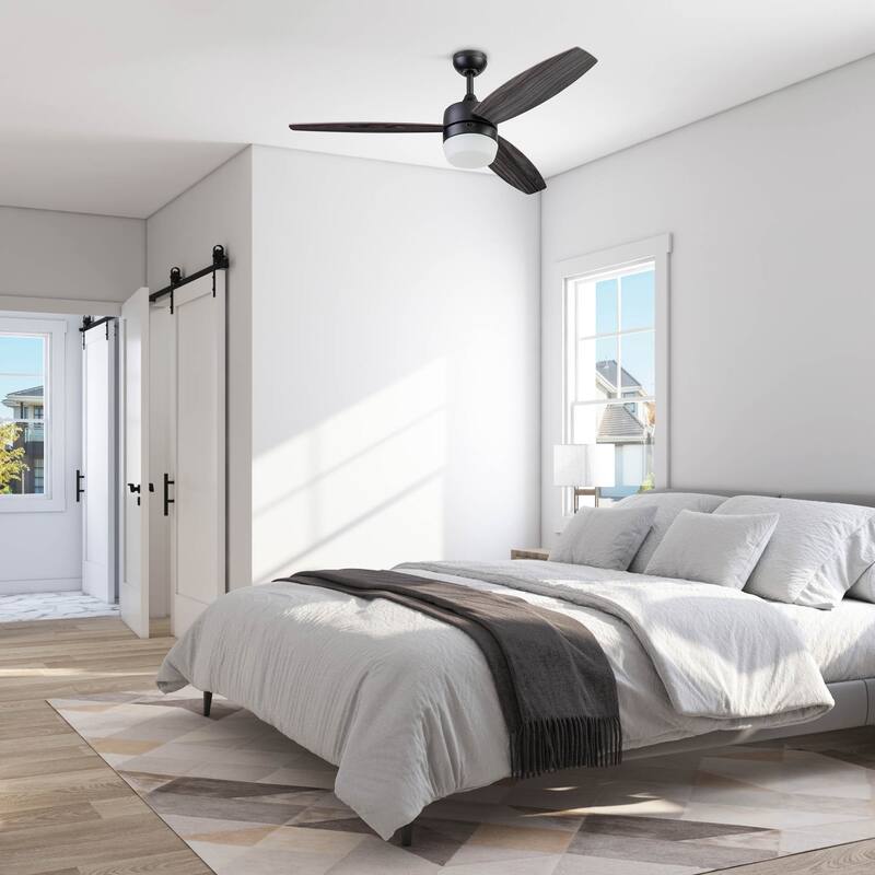 52" Prominence Home Enoki IO Indoor Modern SMART Ceiling Fan, Matte Black