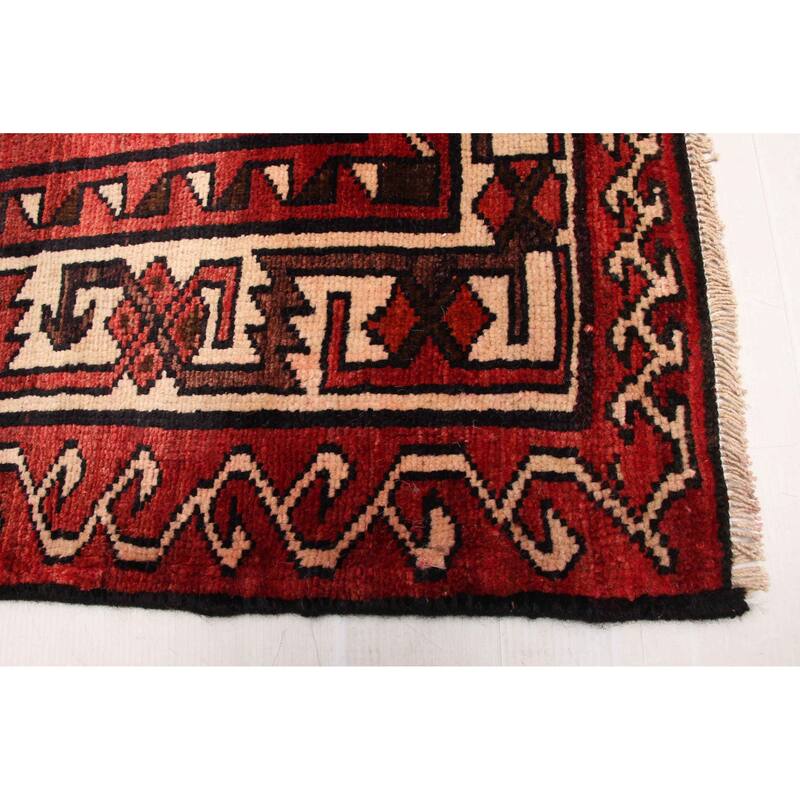 ECARPETGALLERY Hand-knotted Melis Vintage Red Wool Rug - 4'10 x 6'7