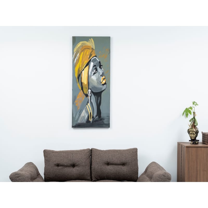 Wandela Wall Canvas Paintings 47'' x 19'' - Grey