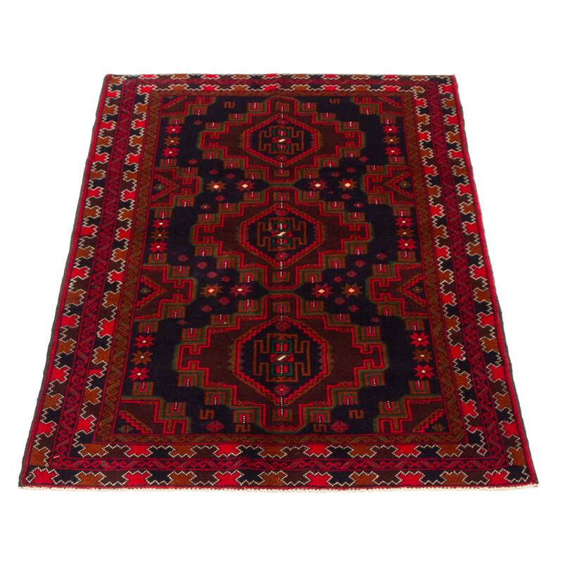 Teimani Red Rug 3'7" x 6'0" - 3'7 x 6'0
