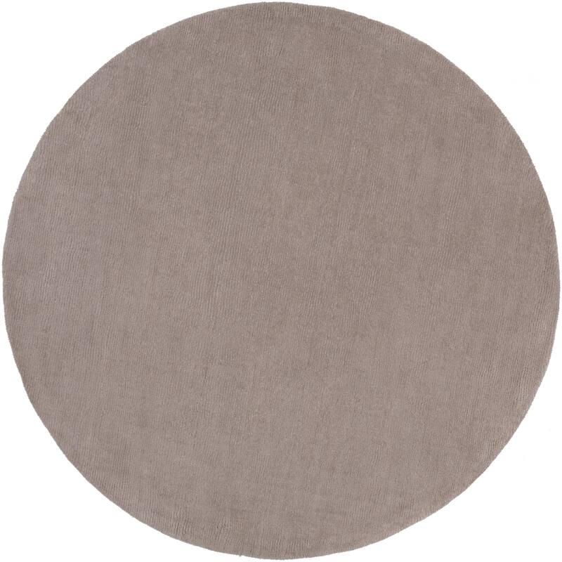 Livabliss Mystique Minimalist Solid Area Rug - 9'9" x 9'9" Round - Grey - Round