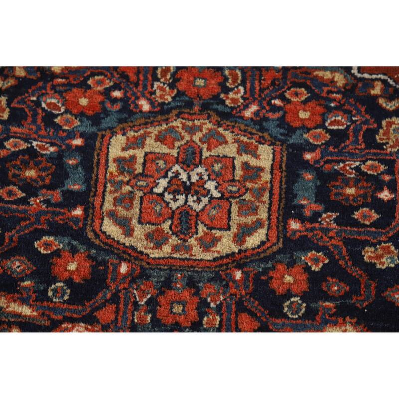 Hand Knotted Oriental 100% Wool Carpet Traditional Medallion Oranges & Rust Malayer Area Rug - 8' 0'' X 4' 6''
